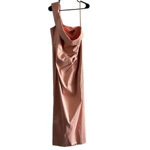 Aidan Mattox Dress Size 18 One Shoulder Jacquard Gown Glittery Event
